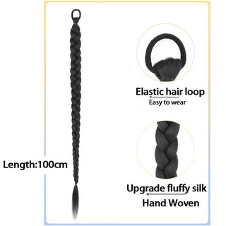 [COD] Đuôi tóc giả bím tết dài 70cm/60cm, tóc giả thắt bím tổng hợp mềm mượt, thích hợp cosplay – biểu diễn
