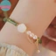 Vòng tay phong cách Trung Hoa màu xanh tre, thiết kế retro sang trọng đính hạt - Thời trang và làm quà tặng