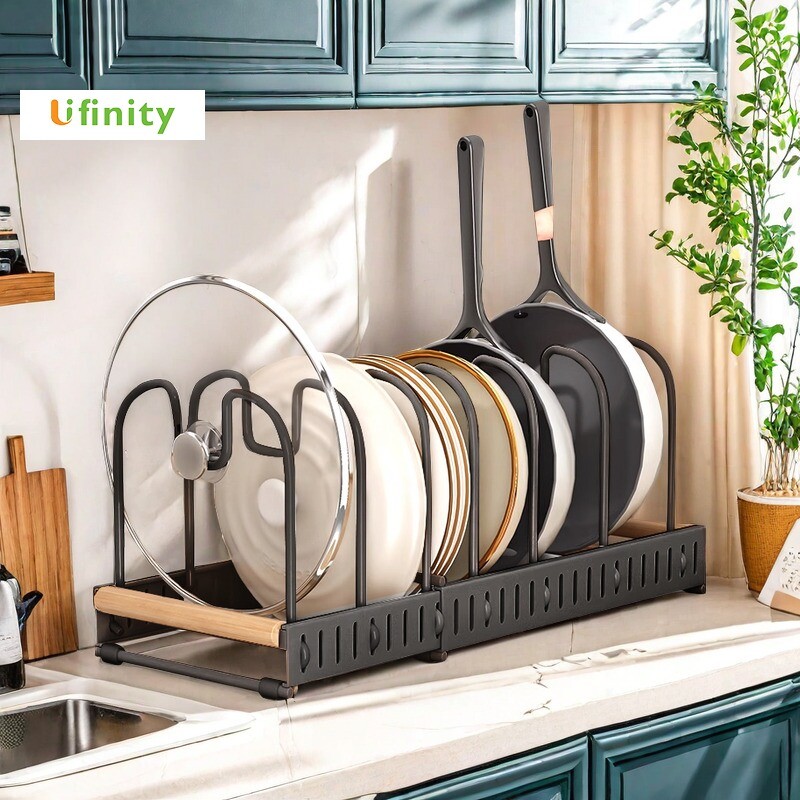 Lifinity Kệ Bếp Đa Năng 2in1Kết Hợp Giá Úp Nồi & Kệ Đỡ Nắp Dễ Dàng Lắp Đặt