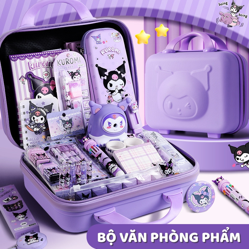 Set Dụng Cụ Học Tập Hoạt Hình Đáng Yêu - Hộp Quà Tặng Văn Phòng Phẩm Cute, Quà Sinh Nhật/Khai Giảng Cho Bé