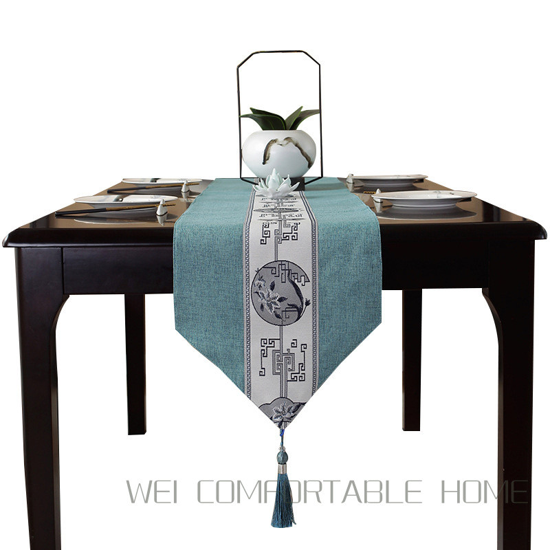 Mới Phong Cách Trung Quốc Chống Thấm Nước Bàn Trà Trà Trà Thiền Bàn Trà Khăn Trải Bàn Dài Phong Cách Trung Hoa Khăn Trải Bàn