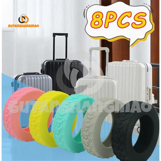 8 Chiếc Bánh Xe Silicon Bảo Vệ Cho Hành Lý Giảm Tiếng Ồn Du Lịch Hành Lý Vali Bánh Xe Bao Dày Họa Tiết Hành Lý Phụ Kiện