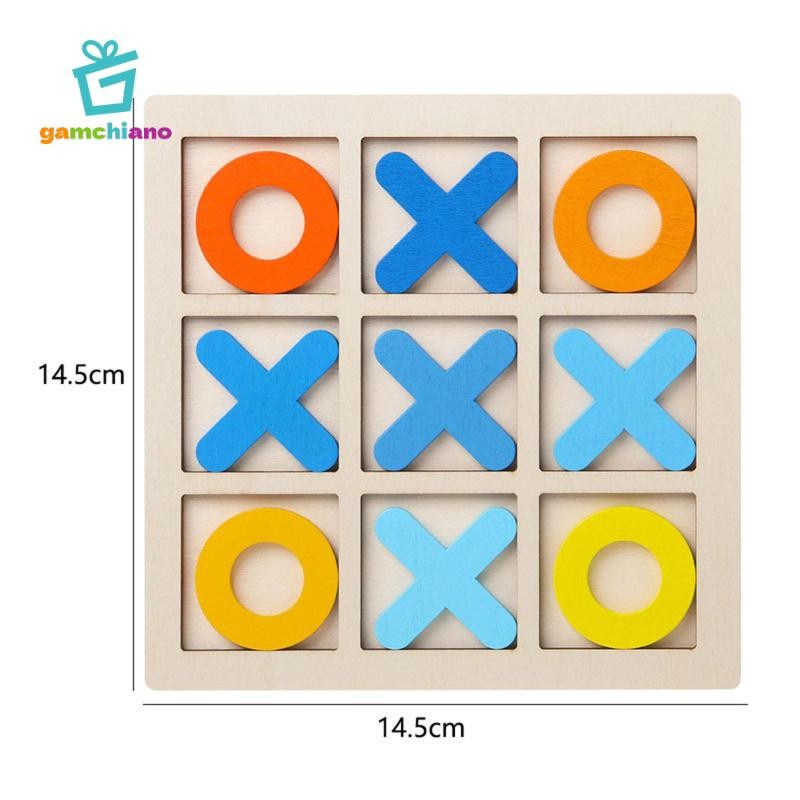 Gamchiano Tic TAC Toe Board Game Family Board Game Tabletop Blocks Noughts và Crosses cho