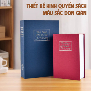 Két Sắt Ngụy Trang Hình Sách Mini - Hộp Đựng Tiền An Toàn, Bí Mật, Họa Tiết Đa Dạng, Thích Hợp Đặt Kệ Sách