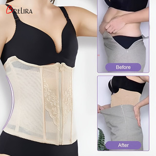 『 Brelira 』 Dây Kéo Eo Corset 9 Xương Thép Nữ Định Hình Cơ Thể Huấn Luyện Giảm Béo Eo Chất Kết Dính Sau Sinh Lưới Thoáng Khí Có Thể Điều Chỉnh Định Hình