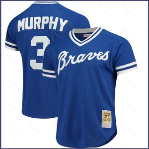 SY3 Áo Bóng Chày Atlanta BravesMurphy Số 3, phiên bản unisex, phù hợp nhiều kích cỡ