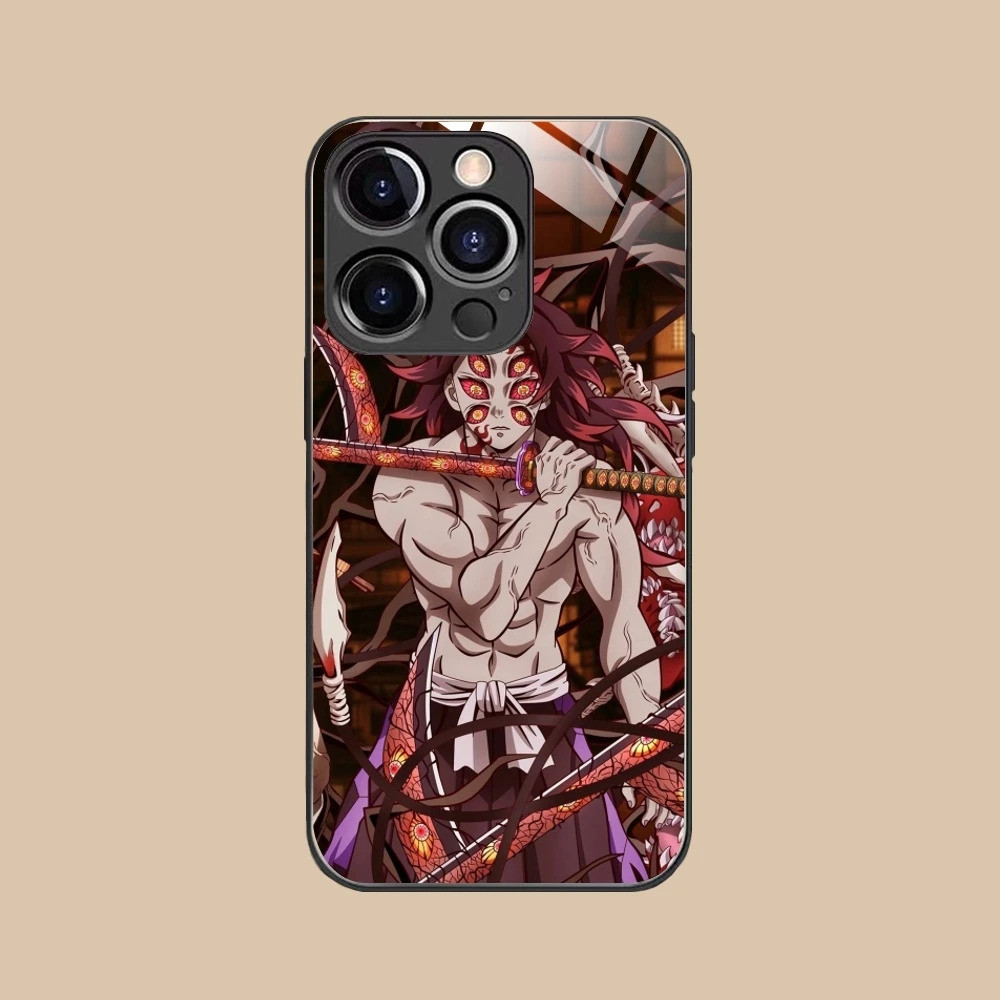 GK-2 Demon Slayer Kokushibo Ốp Điện Thoại Di Động Cho iPhone 17,15 14 13 12 11 X XR XS 8 Pro Max Plus Mini PC Kính Vỏ Điện Thoại