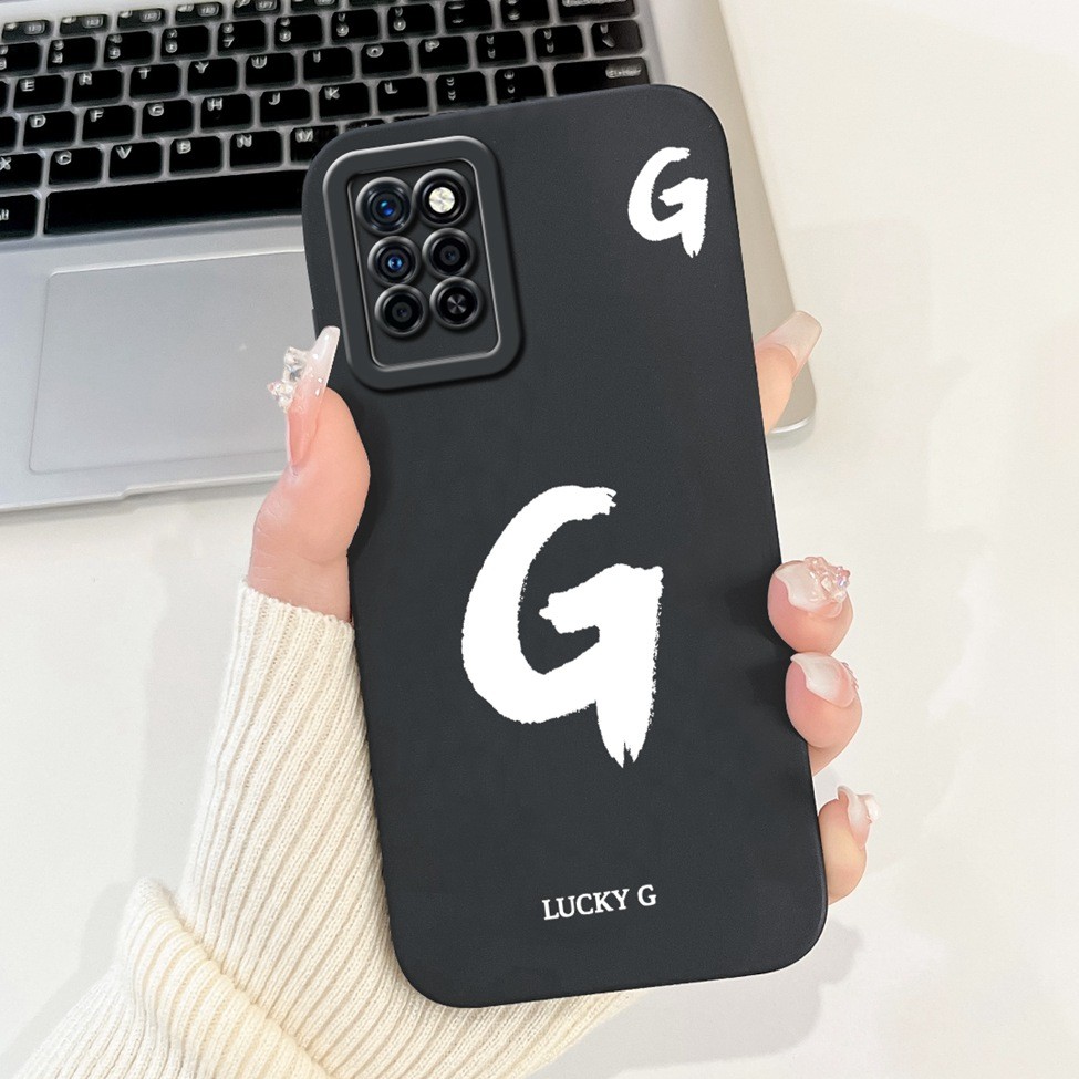 Infinix Note 10Pro X695 X695D Ốp lưng Infinix Note 10 Pro Chữ thời trang đơn giản Thiết kế họa tiết A-Z Ốp lưng chống sốc bằng silicon