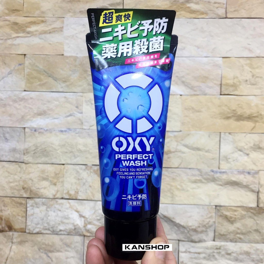 Sữa rửa mặt nam giới Oxy Nhật Bản 130g deep wash/clear wash/ perfect wash mẫu mới tuýp lớn