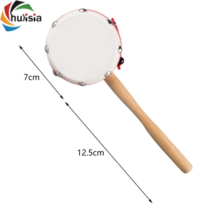 chulisia Trống Tay Trẻ Em Tập Đi Bằng Gỗ Nhạc Lục Lạc Mini Bộ Gõ Nhạc Cụ Bé Trai Bé Gái Trẻ Sơ Sinh Lắc Đồ Chơi Lục Lạc Trống Đồ Chơi