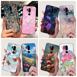 Ốp Chống Sốc Cho LG G7 ThinQ LM-G710 G710 / G7 Plus LM-G710N G7 + Vỏ Điện Thoại Silicon Mềm Hình Bướm Đá Cẩm Thạch Thời Trang