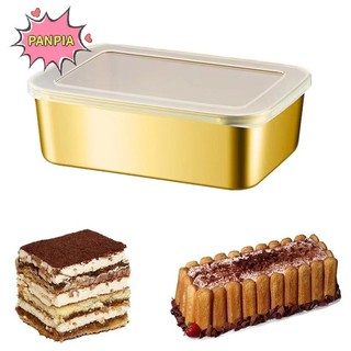 [PNPIA] Khay đựng bánh Tiramisu bằng thép không gỉ có nắp Hộp bảo quản bánh Dụng cụ làm bánh tráng miệng gia đình VN