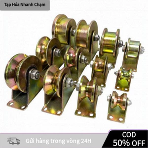 【COD】Ròng Rọc Cửa Cổng Trượt Thép Mạ Màu – Bánh Xe Trượt Dạng U/V, Dùng Gắn Ray Trượt Cửa, Cửa Cổng Gia Đình