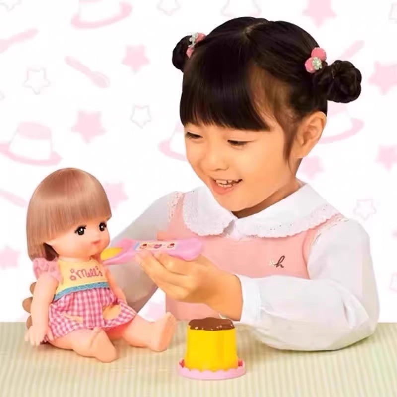 Bộ đồ chơi cho ăn bánh Pudding dâu tây cho trẻ em - Bộ đồ chơi giả vờ cho ăn