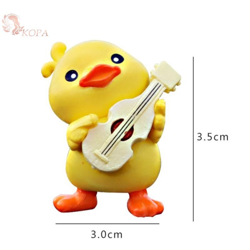 KOPA 6 Chiếc Sáng Tạo Mô Hình Vịt Trang Trí Dễ Thương Vịt Vàng Đồ Trang Trí Ô Tô Phụ Kiện. VN