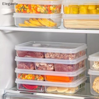 EGN Trong Suốt 4 / 6 Lưới Hộp Bảo Quản Tủ Lạnh Dung Tích Lớn Hộp Bảo Quản Ngăn Thịt Thực Phẩm Dụng Cụ Nhà Bếp N