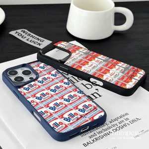 ibumpers Ốp Điện Thoại iPhone Họa Tiết Lon Của Brillo & Campbell Cho IPhone 11 12 13 14 15 16 Pro Max Ốp Lưng Acrylic Trong Suốt Viền Màu Tinh Khiết