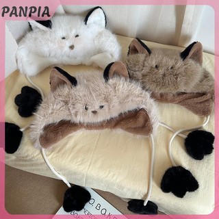 PNPIA-Warm Dễ Thương Nữ Chó Con Tai Di Chuyển Sang Trọng Mũ Thu Đông Cô Gái Ngọt Ngào Dày Chống Lạnh Bảo Vệ Tai Dệt Kim