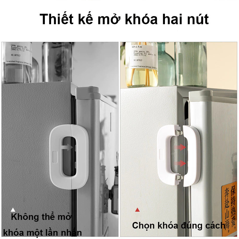 Khóa Chống Trẻ Em Tủ Lạnh - Hình ảnh thực tế