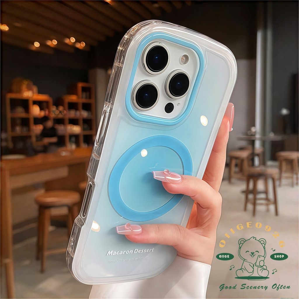 Túi khí IMD gradient từ tính Vỏ điện thoại iphone16 Pro Max 15 14 13 12 Vỏ cho vỏ iPhone Vỏ mềm silicon TPU chống sốc