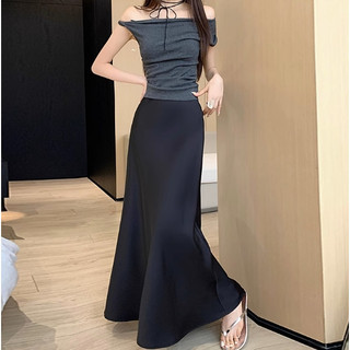 Váy đuôi cá Satin gợi cảm hình AE S-2XL 5 màu