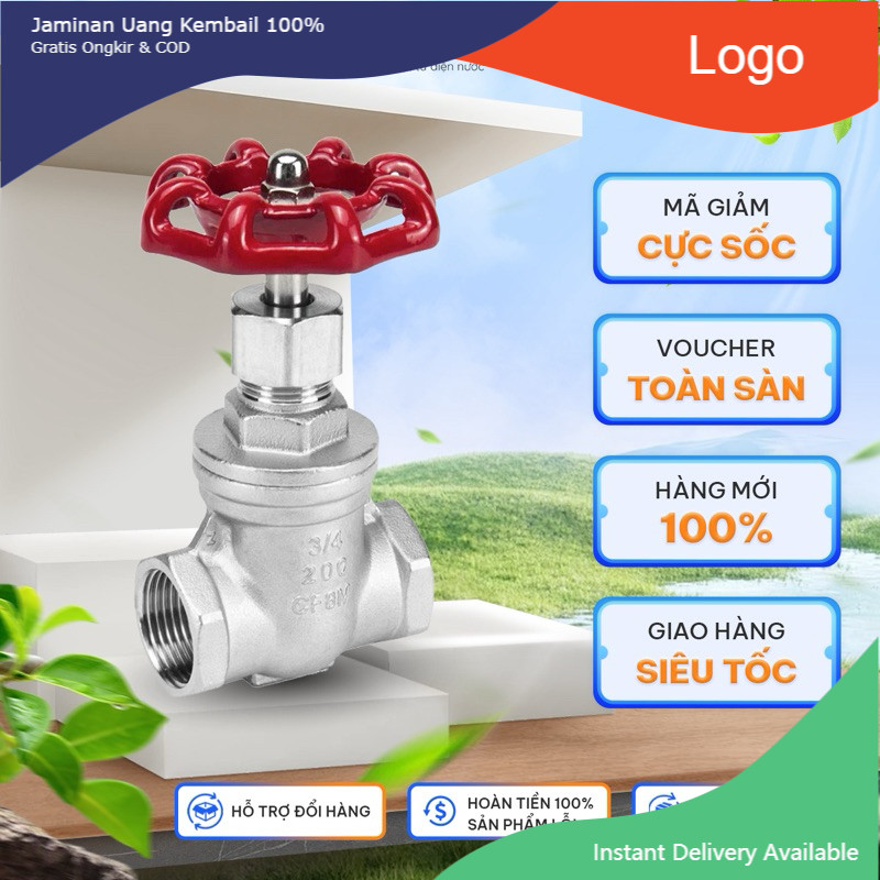 Van cổng inox tay vặn – Van cửa ren inox 304 chuẩn DN15-DN32, bền bỉ ...