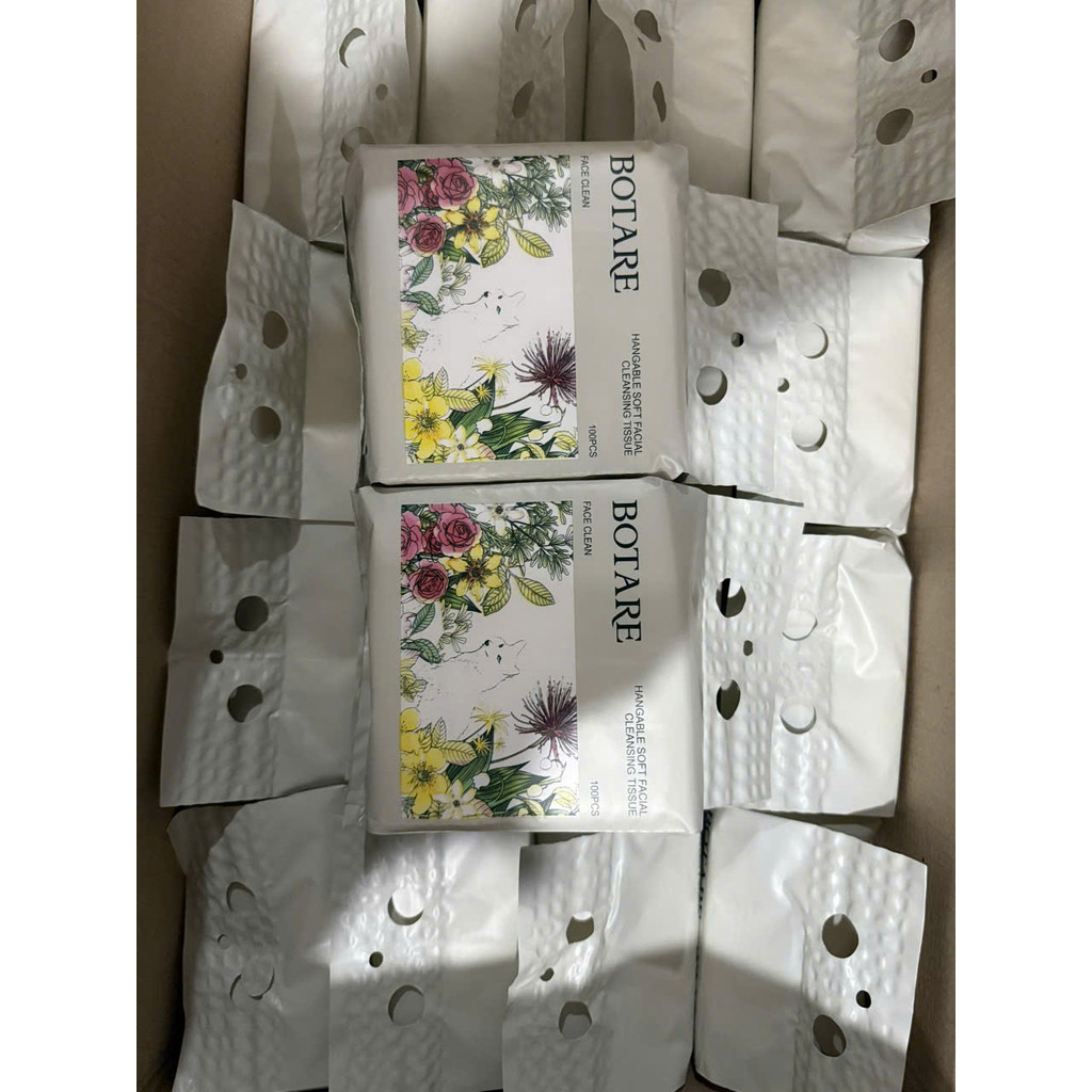 (TẶNG MÓC TREO) Khăn mặt khô SPRING gói 100 tờ (200g) Dạng Rút Túi Treo Siêu Tiện Lợi