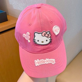 Mũ lưỡi trai trẻ em Hello Kitty Sanrio – 3D dễ thương, che nắng, dây tăng giảm