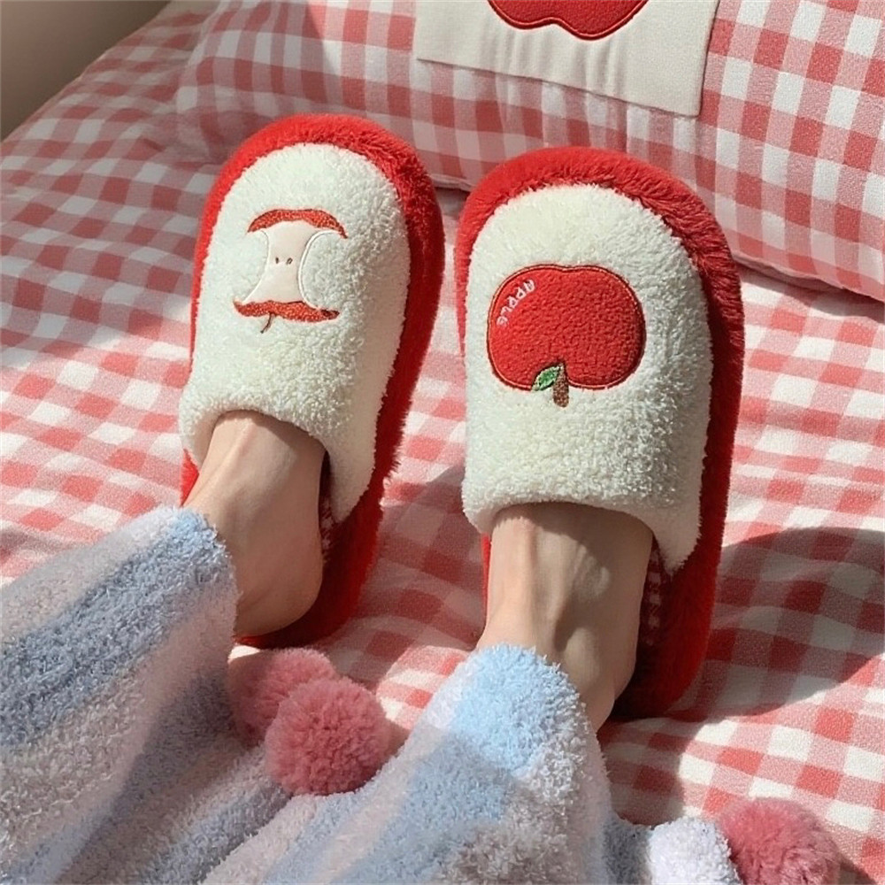XIXITIAO Dép Cotton Hoạt Hình Dễ Thương Nữ Thu Đông Ấm Áp Phòng Ngủ Nhà