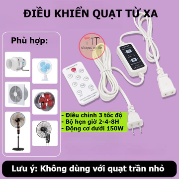 Bộ Điều Khiển Quạt, Biến Quạt Thông Thường Thành Quạt Thông Minh – 3 Cấp Gió + Sleep, Hẹn Giờ 2–4–8H