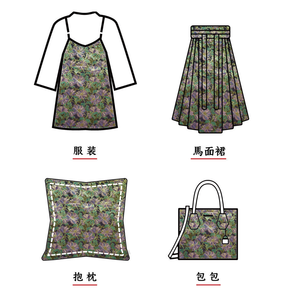 Vàng Tím Cổ Điển Lụa Vàng Hoa jacquard Đầm Vải 1 Mét Họa Tiết Thời Trang Sợi Nhuộm Tranh Vải Trang Trí TJ22092