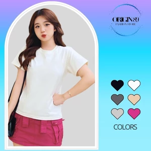 Áo Thun Nữ Babytee Trơn Chất Liệu Cotton Kiểu Dáng Basic Tay Ngắn Cổ Tròn Tôn Dáng Women