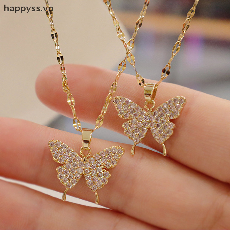 Hap Vòng cổ mặt dây chuyền vàng thời trang Hàn Quốc dành cho nữ dây chuyền cổ bằng thép không gỉ Trang sức nữ VN
