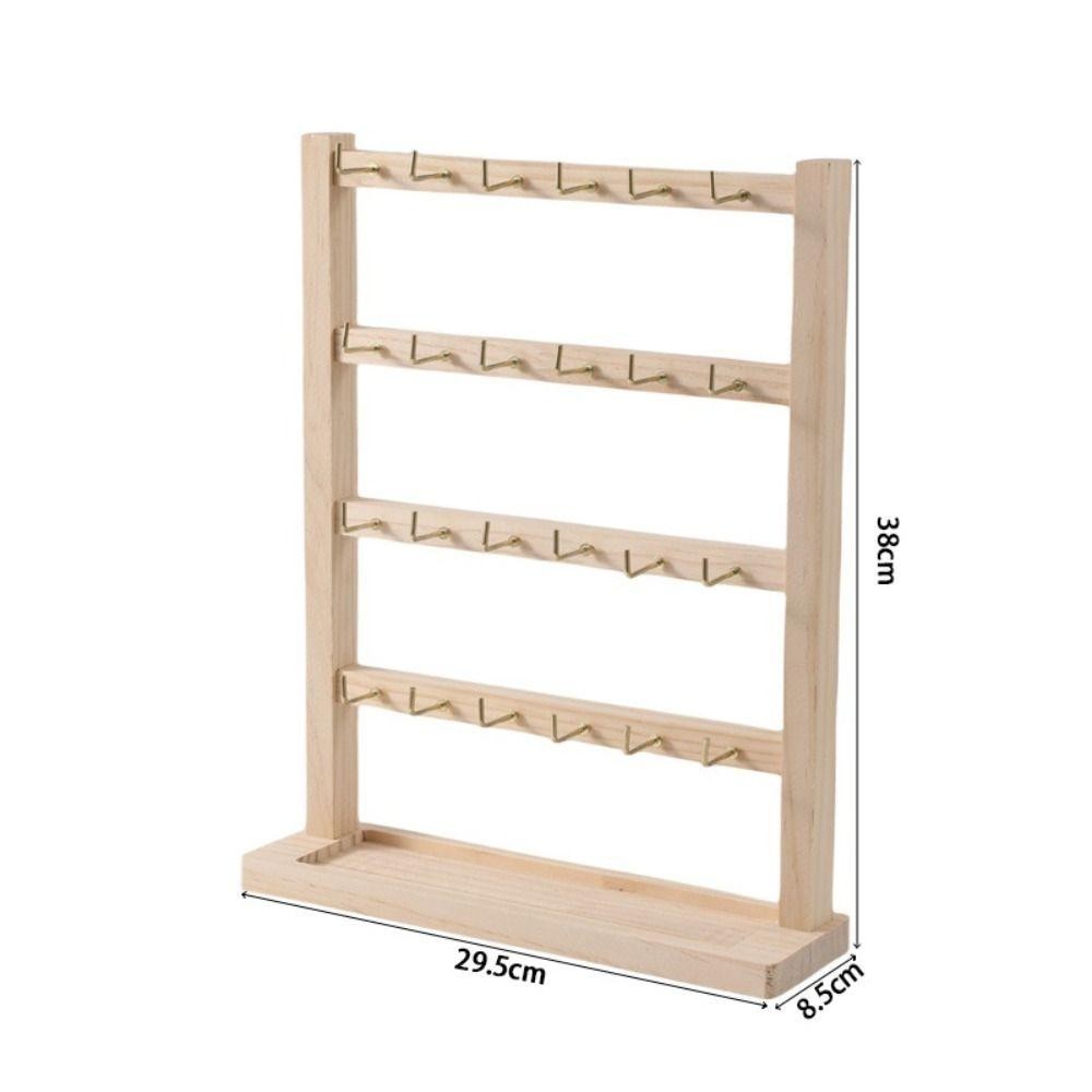 [Vận chuyển nhanh] Giá đựng đồ trang sức SIMPLEAID, Gỗ nguyên khối có móc Dây chuyền Giá đỡ, Móc treo trang sức có thể tháo rời bằng gỗ