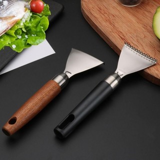 Dụng cụ cạo vảy cá LEAFYHOME, Dụng cụ tẩy vảy cá nấu ăn mịn, Dụng cụ hải sản tay cầm bằng thép không gỉ ABS