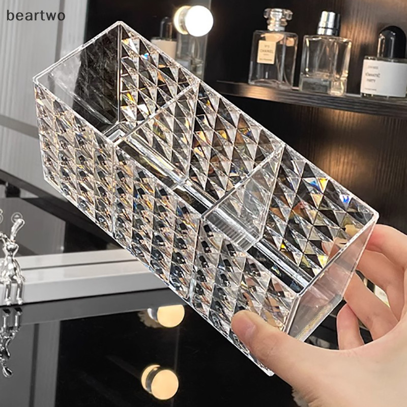 < Beartwo > Môi Trong Suốt Mỹ Phẩm Trang Điểm Acrylic Cọ Trang Điểm Dụng Cụ Hộp Bảo Quản Hộp Đựng Bàn Chải Trang Điểm Dụng Cụ Trang Điểm Đẹp