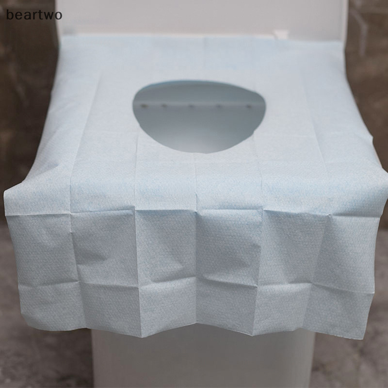 < Beartwo > 10 Cái / gói Vỏ Ghế Vệ Sinh Giấy Dùng Một Lần Vỏ Ghế Vệ Sinh Đa Năng Đẹp