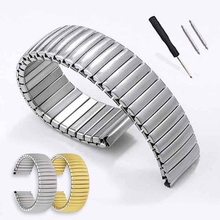 Dây đeo đồng hồ bằng thép không gỉ đàn hồi đơn giản 12mm 14mm 16mm 18mm 20mm 22mm Dây đeo đồng hồ có thể mở rộng Dây đeo kim loại cho nam nữ Đồng hồ thạch anh cổ điển Vòng đeo tay đàn hồi