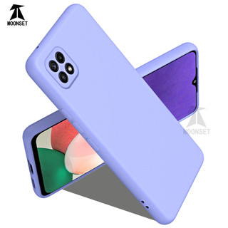 Dành Cho Samsung A22 5G Ốp Lưng Silicon Lỏng Nâng Cấp Có Cạnh Vuông Bảo Vệ Camera Mềm Chống Trầy Xước Lớp Lót Microfiber Chống Sốc Mỏng Vỏ
