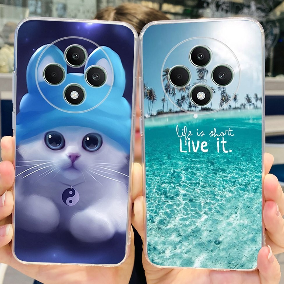 Ốp lưng Oppo Reno 12F 5G CPH2637 Ốp lưng TPU mềm trong suốt Oppo Reno12 F Thời trang mát mẻ Vỏ sơn hoa mèo dễ thương