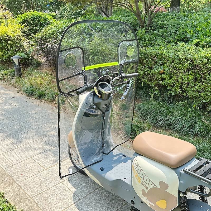 Tấm chắn gió xe điện mùa đông chống lạnh, chống mưa, trong suốt, rộng hơn cho xe máy