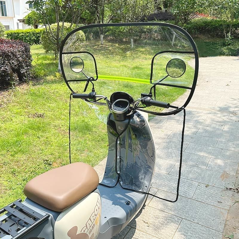 Tấm chắn gió xe điện mùa đông chống lạnh, chống mưa, trong suốt, rộng hơn cho xe máy