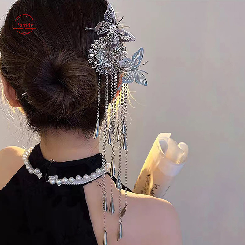 Cuộc diễu hành Phong Cách Cổ Đại sel Bước Lắc Kẹp Tóc Dính Trung Quốc Hanfu Tóc Trang Trí Mũ Đội Đầu Phụ Kiện Tóc Chân Tóc VN