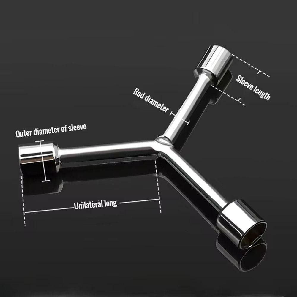 YUUKII 1 Cờ lê loại Y, Công cụ sửa chữa tháo gỡ Cờ lê ổ cắm tam giác bằng thép Chrome Vanadi, 8 10 12mm Xe đạp Xe đạp Cờ lê ba lỗ đa tiêu chuẩn