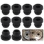 OXXGGKAO 10 Cái Grat Chống Trầy Xước Grommet Kit Grommets Phần Chịu Nhiệt Grate Pad Phụ Kiện Màu Đen