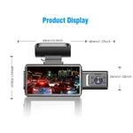 Máy ghi Video ô tô 3 Inch Dash Cam HD 1440P có WIFI Tầm nhìn ban đêm Cảm biến G Ghi vòng lặp Camera DVR xe hơi — ảnh 4