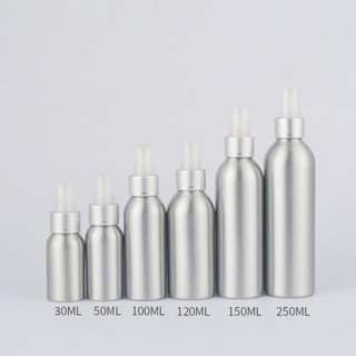 30ml / 50ml / 100ml / 120ml / 150ml / 250ml Chai xịt rỗng bằng nhôm du lịch Mini Nước hoa có thể đổ lại Hộp đựng mỹ phẩm Máy phun sương