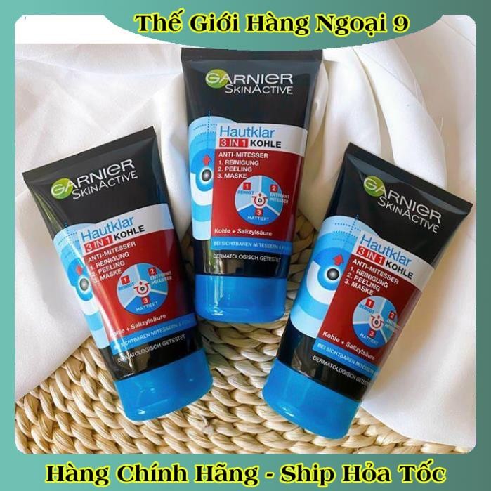 [auth] SỮA RỬA MẶT GARNIER 3IN1 CHO DA DẦU, NHỜN GIÚP SE KHÍT LỖ CHÂN LÔNG- NỘI ĐỊA ĐỨC ĐỦ BILL [Hot]