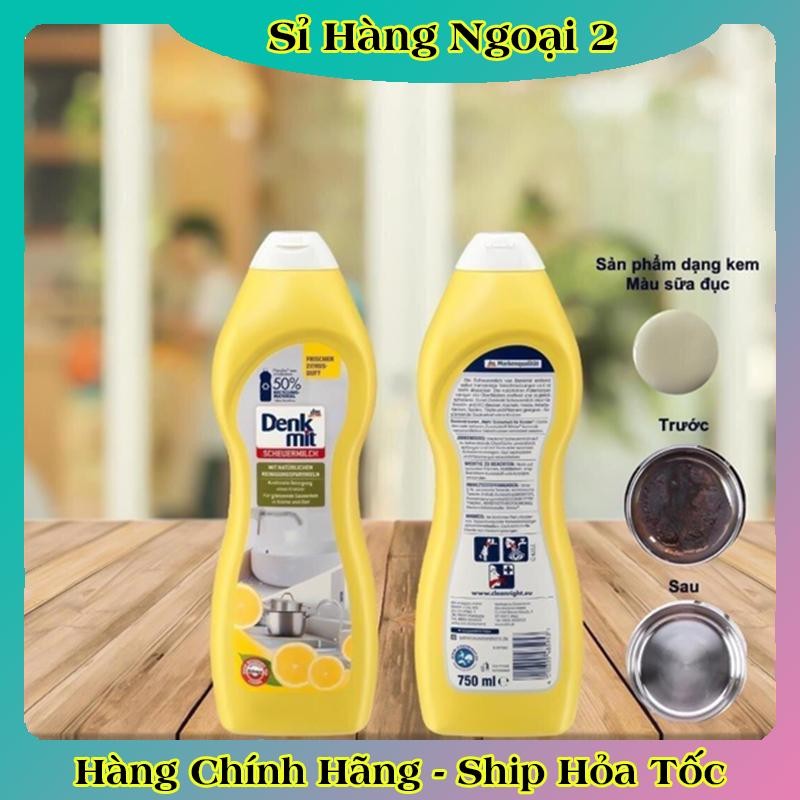 [DATE MỚI NHẤT] Tẩy rửa xoong nồi bồn rửa Denkmit 750ml tẩy inox sáng bóng - Hàng nội địa Đức