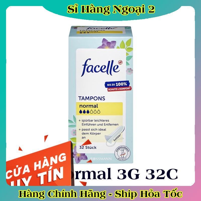 Tampon - Băng vệ sinh Tampon Facelle đầy đủ size chuẩn Đức -Date mới Đủ Bill